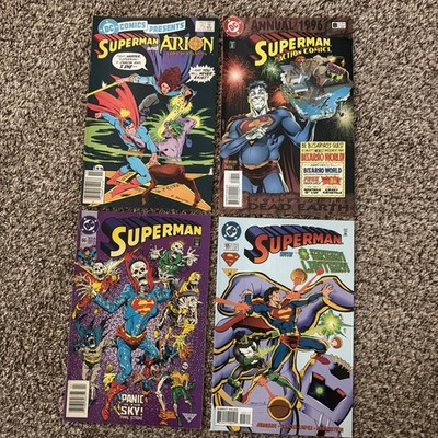 SUPERMAN and ARION No 75 Annual 8 1996 No 66 1992 & With Green Lantern 95 Comics