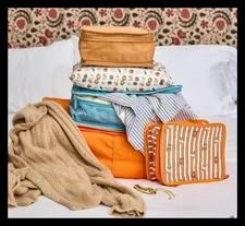 NWT Stoney Clover Lane Bon Voyage Set of 5 Travel Packing Cubes SM MD LG Flat