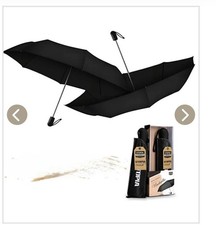 Utopia 2 Pack Black Compact Folding Umbrella Automatic Triple Fold Flex Frame