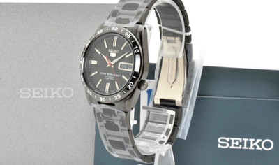 [NOS w / BOX & Paper ] SEIKO 5 7S26-02T0 Black Dial Day Date Automatic Men Watch