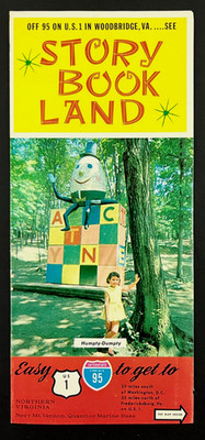 1960s Woodbridge Virginia Story Book Land Theme Park Vintage VA Travel Brochure