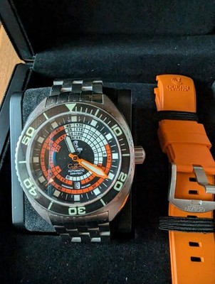 Retro Design, Taucheruhr Ocean Crawler Decomprssion Timer Black Limitiert