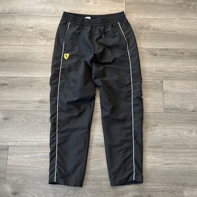 Puma X Ferrari Mens L Track Pants Black Drawstring 