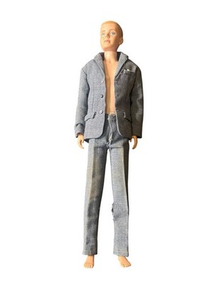 VTG Ken Doll Mattel 1960 s Blonde Buzz Cut Blue Eyes w/ Suit Outfit READ