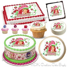 Strawberry Shortcake Edible Cake Toppers  Treat Images  20 Sizes Available 