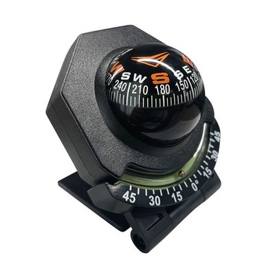 Car Compass, Car Dashboard Compass Ball with Slope Meter, Adjustable Night Vi...
