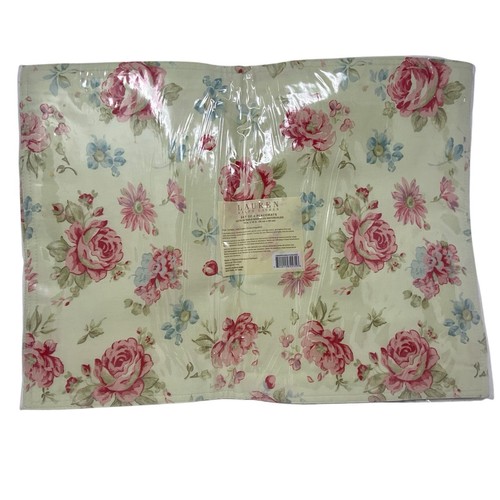 Vintage Ralph Lauren Placemats Fairdale Floral Saige Green 14” x 19” NEW set 4