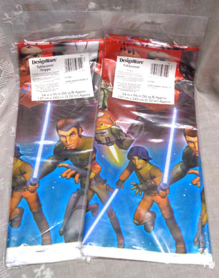 Lot/2 Vtg DesignWare Tablecover 54'' x 96'' ~ 571841 STAR WARS REBELS