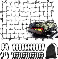 Cargo Net Heavy Duty Stretching from 3x4 to 6x8 Feet for Pickup Truck Bed Roof