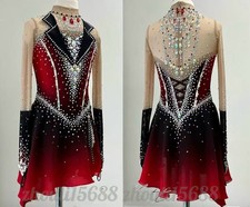 New ice figure skating dress Baton rotating dress custom size