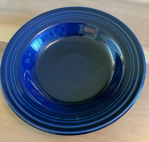 FIESTAWARE  9 INCH rimmed cobalt blue BOWLS HOMER LAUGHLIN