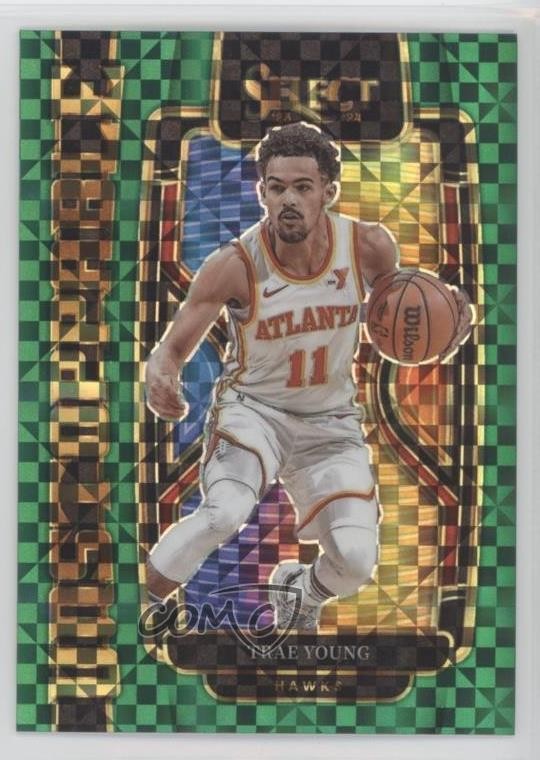 2023-24 Panini Select Unstoppable Green Prizm 2/5 Trae Young #7 1g5f
