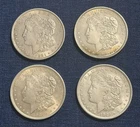 Lot of 4 1921 Morgan Silver Dollars $1 Coins 90% Silver Philadelphia Mint