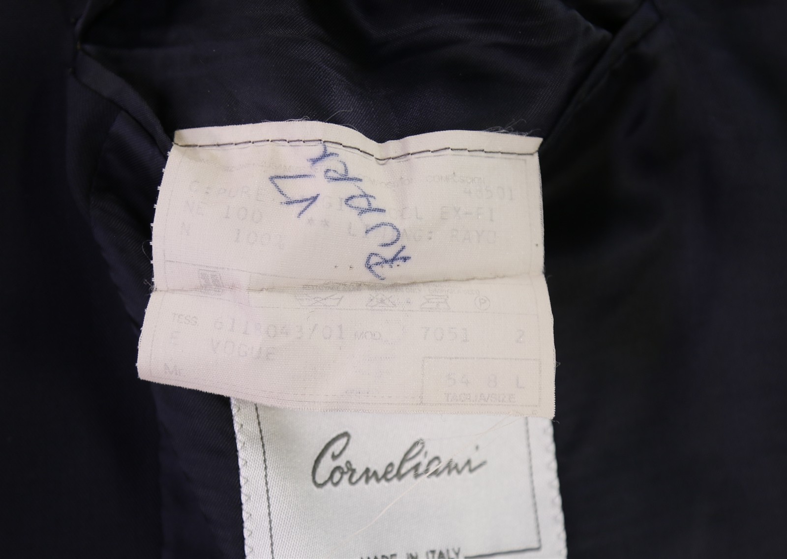 Corneliani Solid Navy Blue 2-Btn Wool Blazer Jack… - image 8