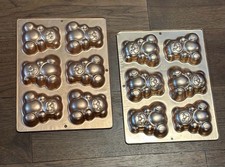 Wilton TEDDY BEARS MINI SARTÉN GOLOSINAS - 6 Mini Oso Moldes para Hornear Lote de 2