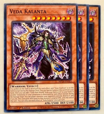 YuGiOh! 3x Veda Kalanta MP24-EN363 1st Edition NM