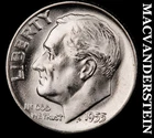 1955 Silver Roosevelt Dime - Choice Gem Brilliant Uncirculated  Lustrous  #K4353