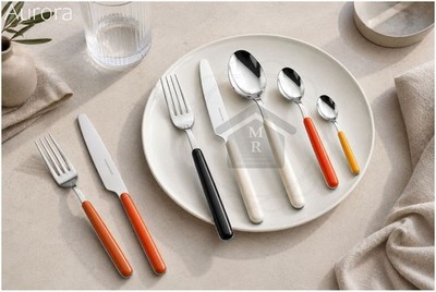 Aurora Salvinelli Buntes Besteck - Edelstahl ABS-Griff, modernes Design