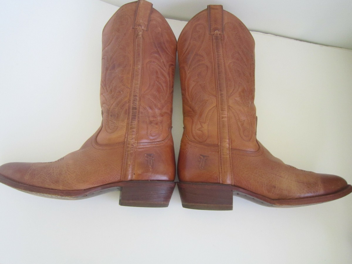 Frye Billy Pull On Cognac Leather Boots Western Men