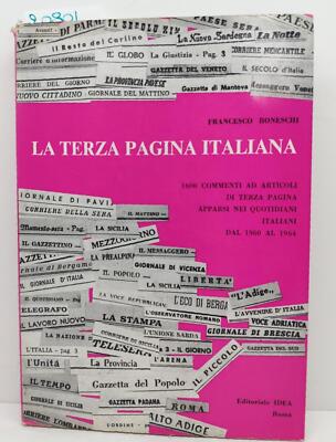 Francesco Boneschi Die dritte italienische Seite Editoriale Idea 1966 1. Auflage