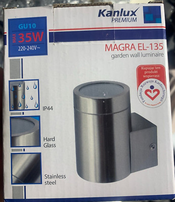 AUSSEN WANDLEUCHTE DOWN-LIGHT EDELSTAHL IP44, GU10, AUSSENLEUCHTE KANLUX MAGRA