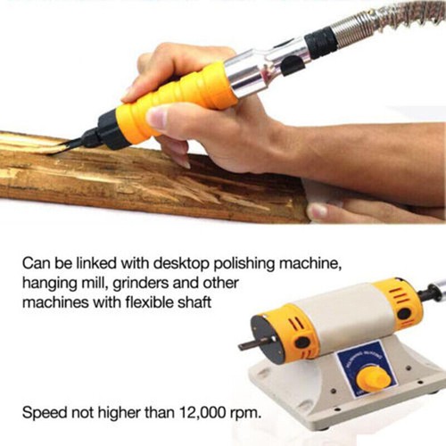 7PCS Chisel Electric Wood Carving Woodworking Tools Wrench Motor Set Carpenter - Picture 6 of 9