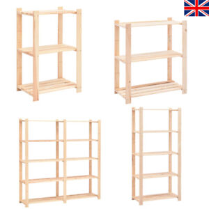 Solid Wooden Storage Shelf 3 5 Tier, Wood Shelving Units For Storage