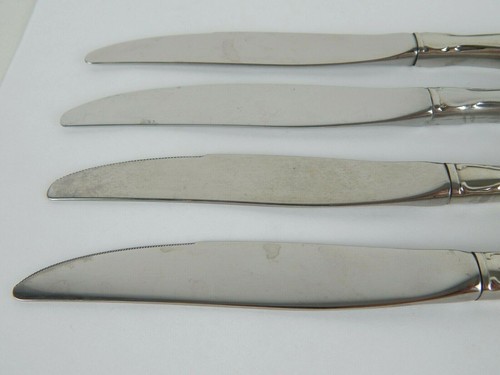 Oneida Community CANTATA Glossy Stainless Flatware 4 Dinner Knives EUC - Picture 2 of 6