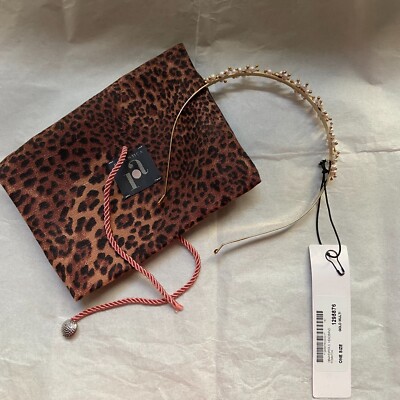 NWT Rosantica Daisy Faux Pearl Embellished Gold Headband | eBay display picture 1
