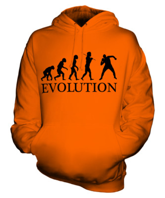 SHOT PUT EVOLUTION OF MAN UNISEX HOODIE HERREN DAMEN DAMEN GESCHENK LEICHTATHLETIK