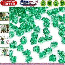 Chic 150PCS Green Acrylic Fake Ice Rocks - Perfect for Weddings & Parties