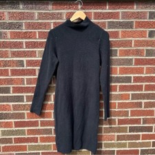 Express Black Turtleneck Long Sleeve Midi Sweater Dress