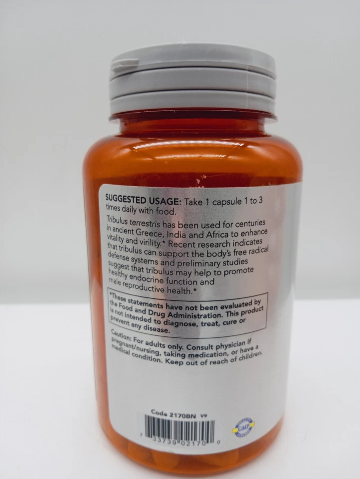 Now Foods Sports Tribulus Extreme 100 cápsulas vegetales GMP calidad asegurada, vegano Foto 3 de 4