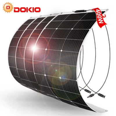 Dokio Solarpanel 400w Flexibel Solarmodule für Wohnmobil Boot Balkon Camping