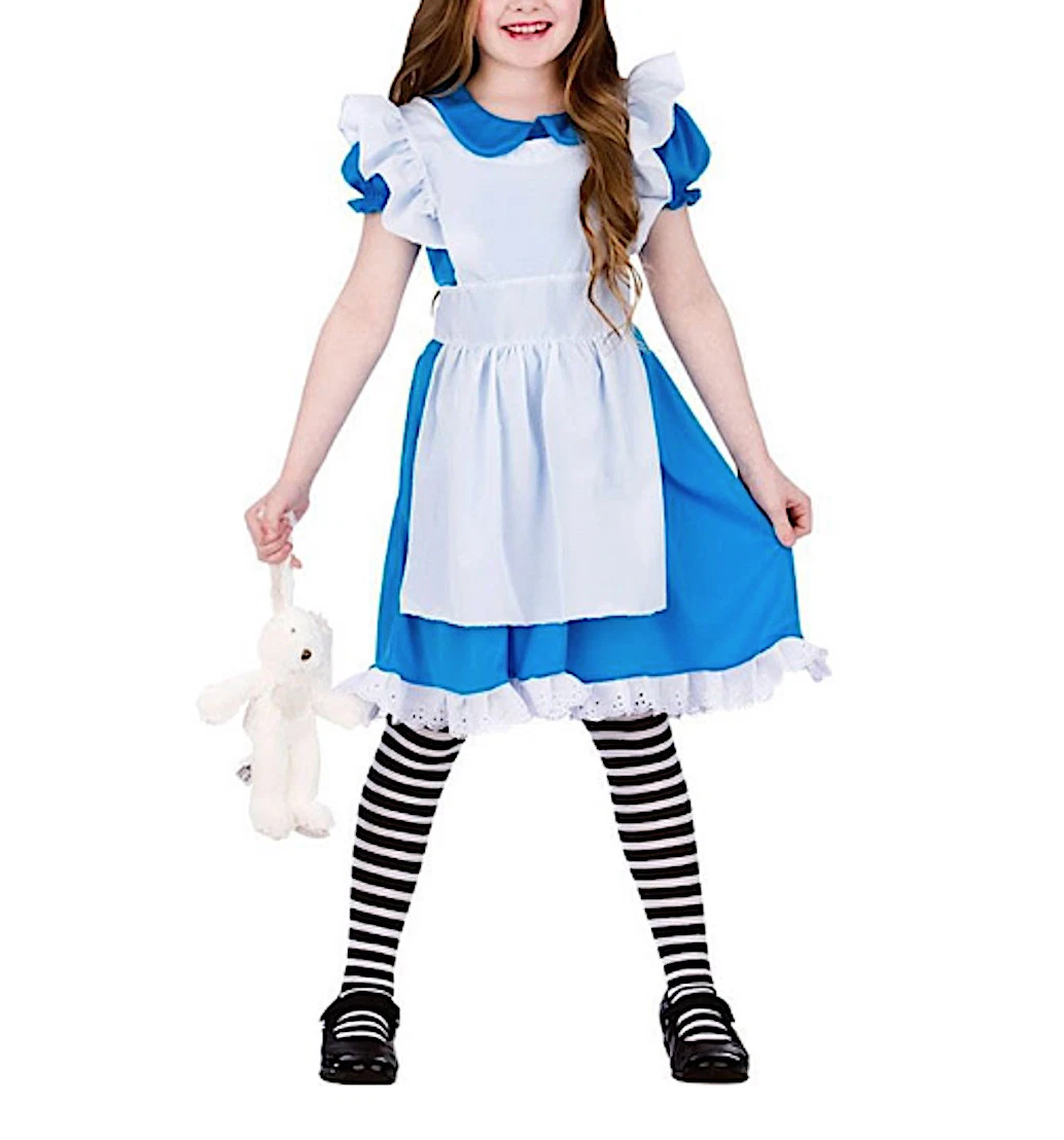 Alice nel Paese Meraviglie Vestito Carnevale Bambina Cosplay Costume  ALICE03