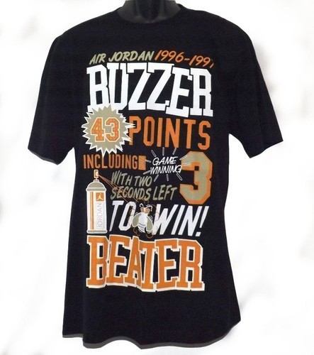 official air jordan retro aj xii at the buzzer t-shirt nwt