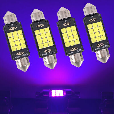 4X 41mm 578 212-2 LED Interior Dome Map Light Upgraded 3030 SMD Festoon Bulbs