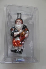 Boelter Chicago Bears Santa Ornament NFL  NWT NEW Football Santa Glass