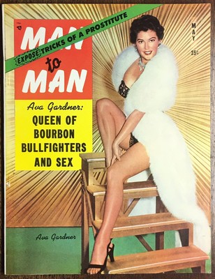 AVA GARDNER ON COVER MAN TO MAN CHEESECAKE FULL MAGAZINE MAY 1956