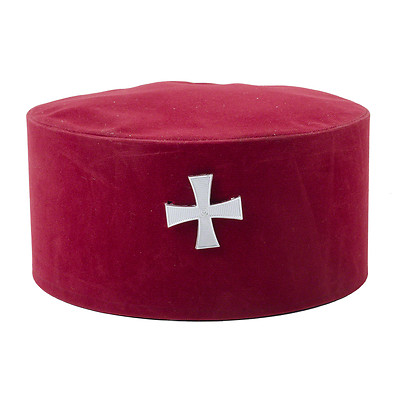 Freimaurer Tempelritter Mütze mit Abzeichen KT Mütze Masons Regalia Freemason