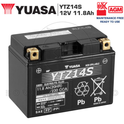 BATTERIA YUASA YTZ14S SIGILLATA 12V 11Ah HONDA NT V Deauville ABS 700 2007