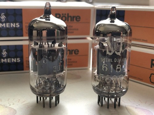Valve Siemens 12AU7 6189 ECC82 Preamp Tubes Matched Pair . V8 - Picture 2 of 6