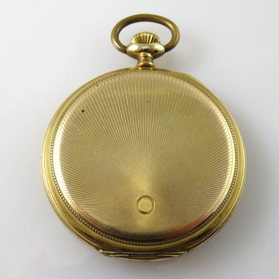 Antike Taschenuhr, MGBM GENEVE, Savonette, Gold-Double (10222EB) - Bild 3 von 4