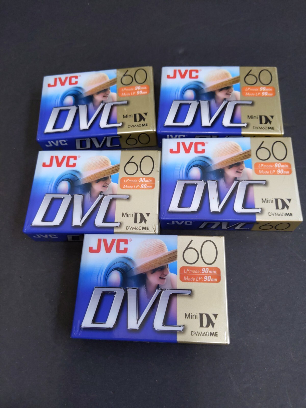 JVC DVC Mini DV Digital Video Cassette Tape Lot of 5 DVM60ME New Sealed