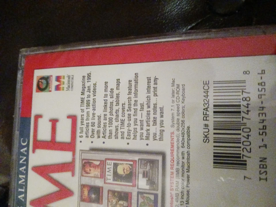 1995 SoftKey Time Magazine Multimedia Almanac CD-Rom,APPLE McIntosh Sealed NEW - Image 4 of 4