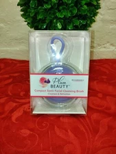 Plum Beauty Compact Sonic Facial Brush Cleanses Refresh Rechargeable Purple