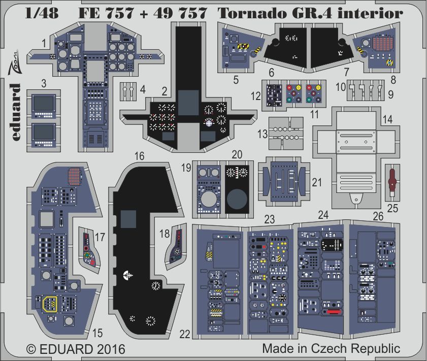 Eduard Accessories Fe757 - 1:48 Tornado Gr.4 Interior For Revell - Edging Kit -