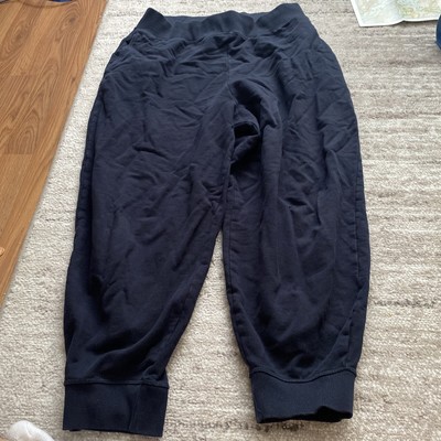Black Elastic Waist Sweatpants 
