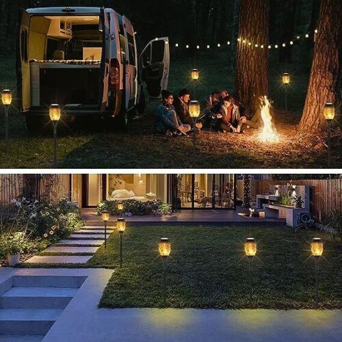 12X 12 LED Solar Torch Flame Lights Outdoor Garden Flickering Lamps Waterproof - Picture 13 of 14