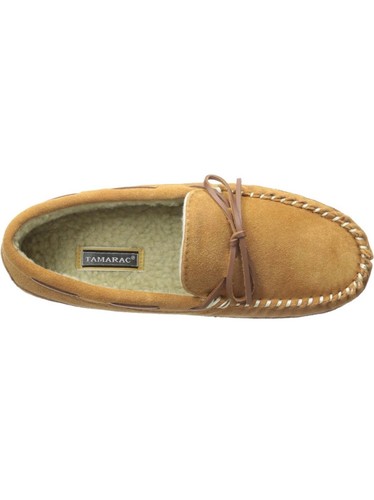 Tamarac by Slippers Men's Flynn Moccasin Slippers Tan Size 9M - Picture 9 of 9